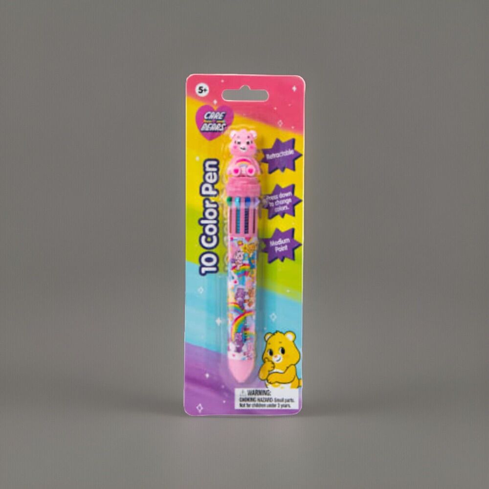 🔥Care Bear Retro Vintage Style Retractable 10 Color Pen HTF BNWT🔥
